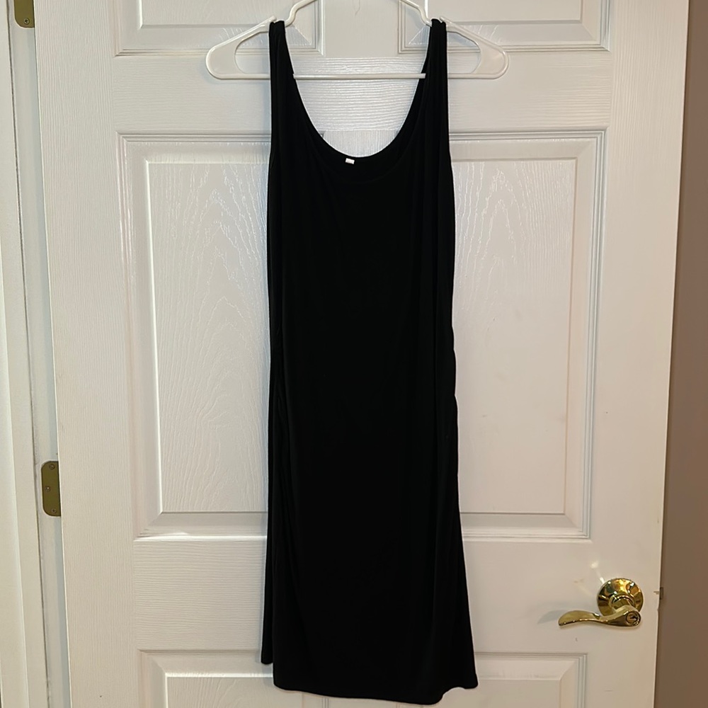 Amazon Sleeveless Maternity Dress‎ Tank Scoop Neck Casual Medium Black